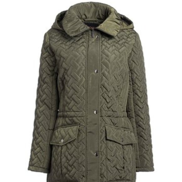 NWT Olive Quilted Anorak  - S - Picture 2 of 8